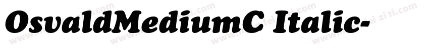 OsvaldMediumC Italic字体转换